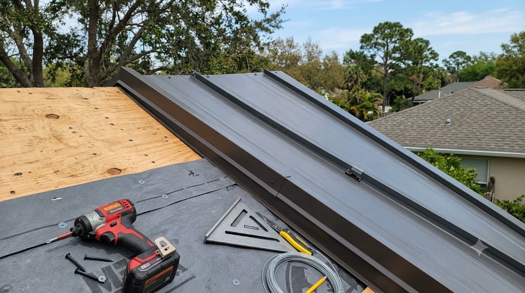 how to start a metal roof with underlayment eave trim and first panel alignment