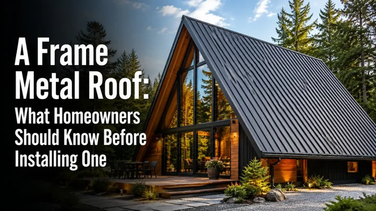 A Frame Metal Roof What Homeowners Should Know Before Installing One