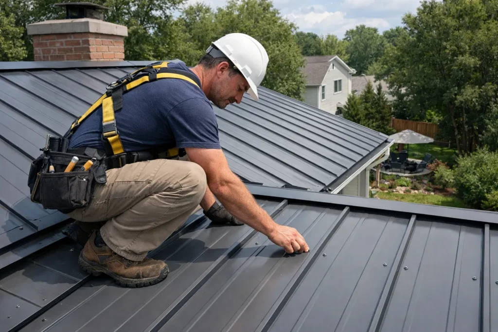 can you paint a metal roof after cleaning and inspecting the panels