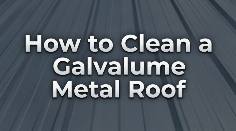 How to Clean a Galvalume Metal Roof