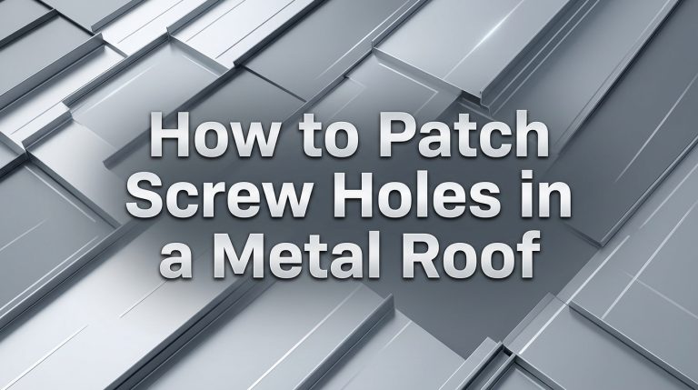 How to Patch Screw Holes in a Metal Roof
