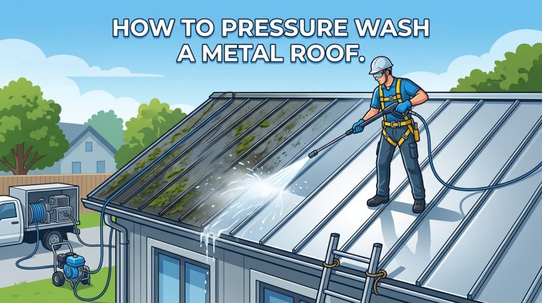 How to Pressure Wash a Metal Roof