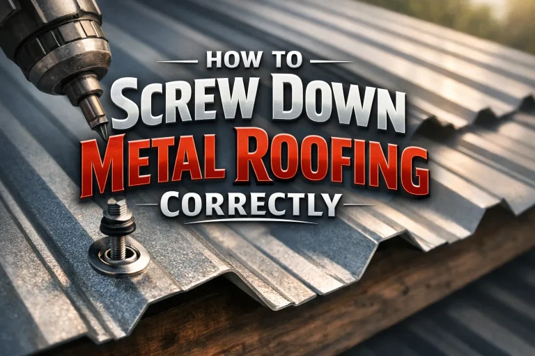 How to Screw Down Metal Roofing Correctly