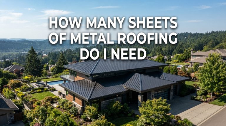 Complex roof layout for calculating metal roofing sheet quantities