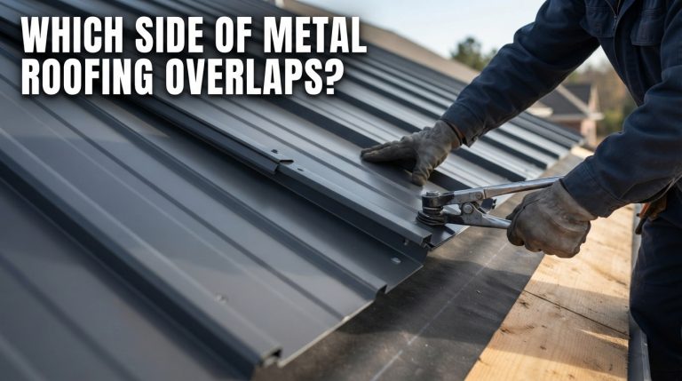 Metal roofing overlap direction facing away from prevailing wind
