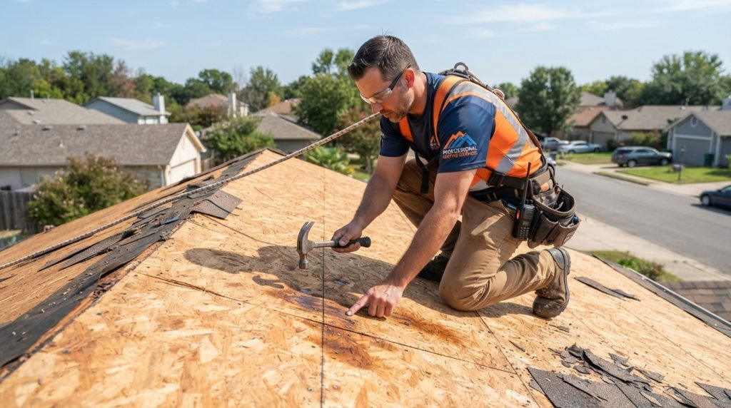 plywood roof deck inspection before installing metal roofing over plywood