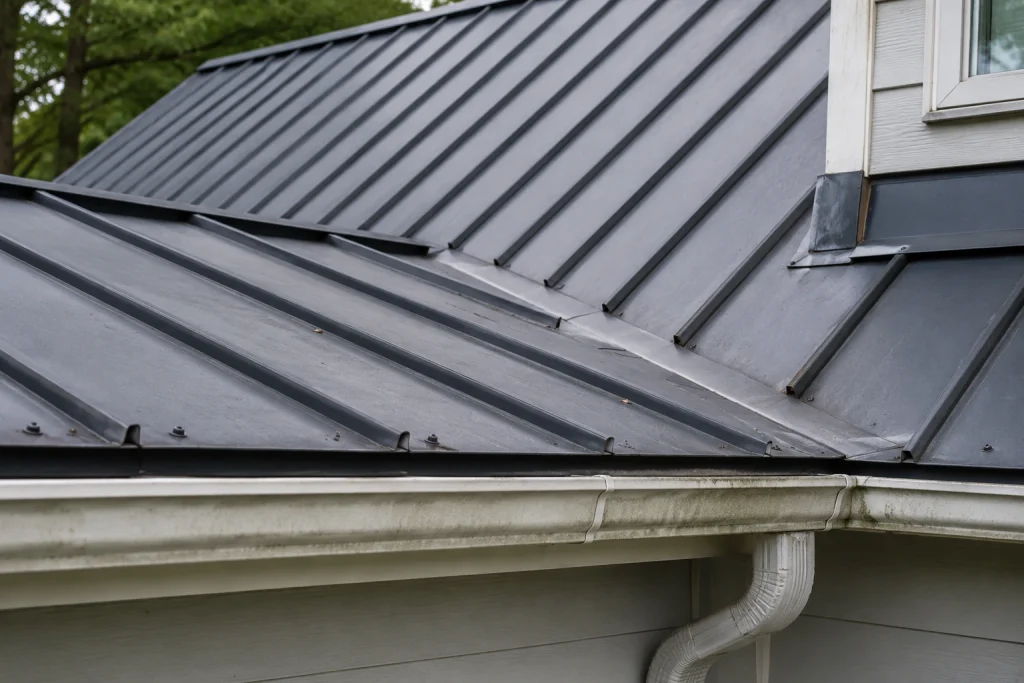 Rust, loose fasteners, and flashing damage can shorten a metal roof’s lifespan.