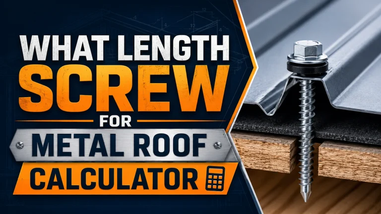 What Length Screw for Metal Roof Calculator