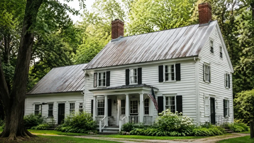 when did metal roofing start on historic American buildings
