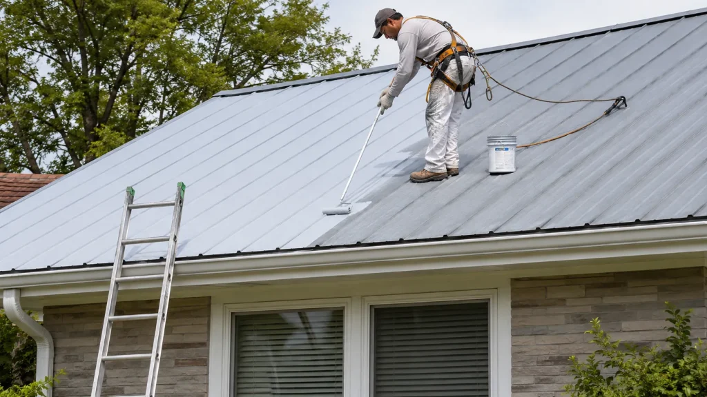 can metal roofs be painted a different color after cleaning and priming