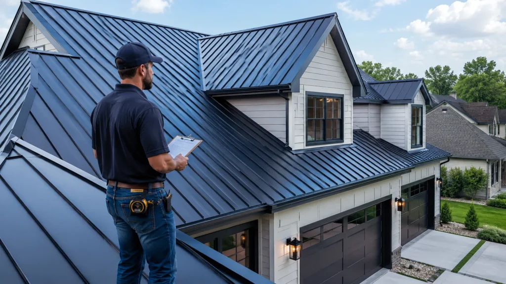 professionally installed 29 gauge metal roofing on residential home