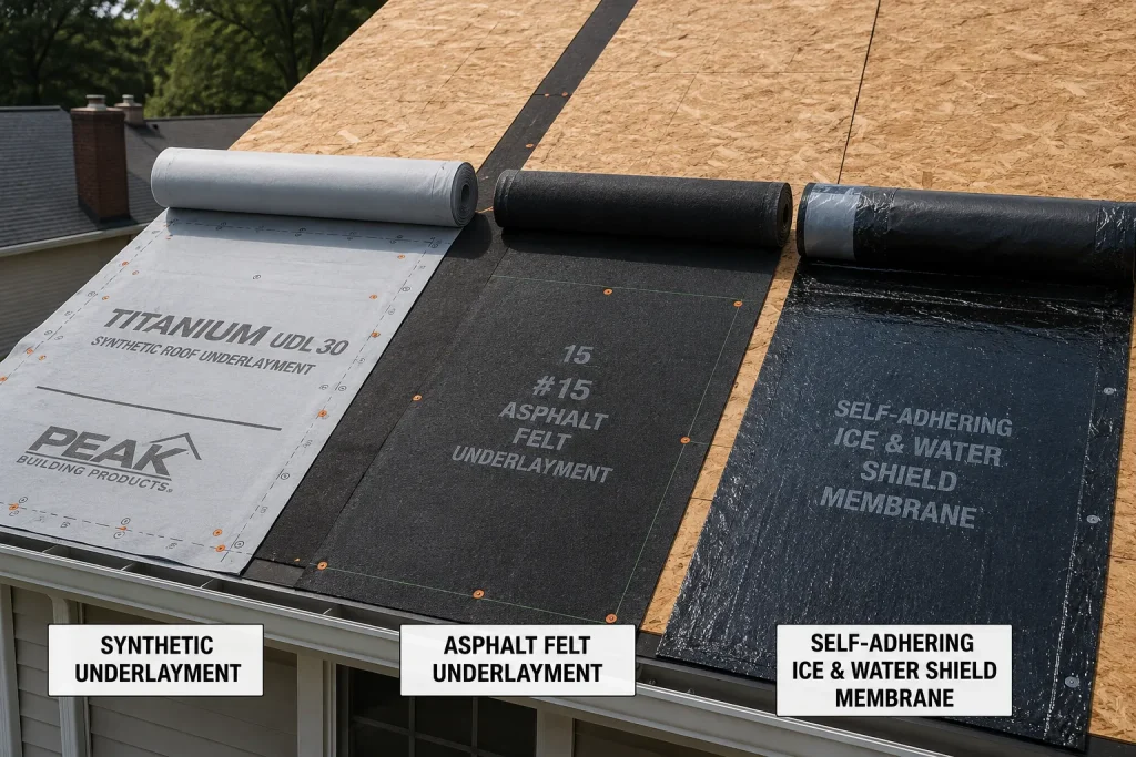 what type of underlayment for metal roof comparison of synthetic felt and ice shield