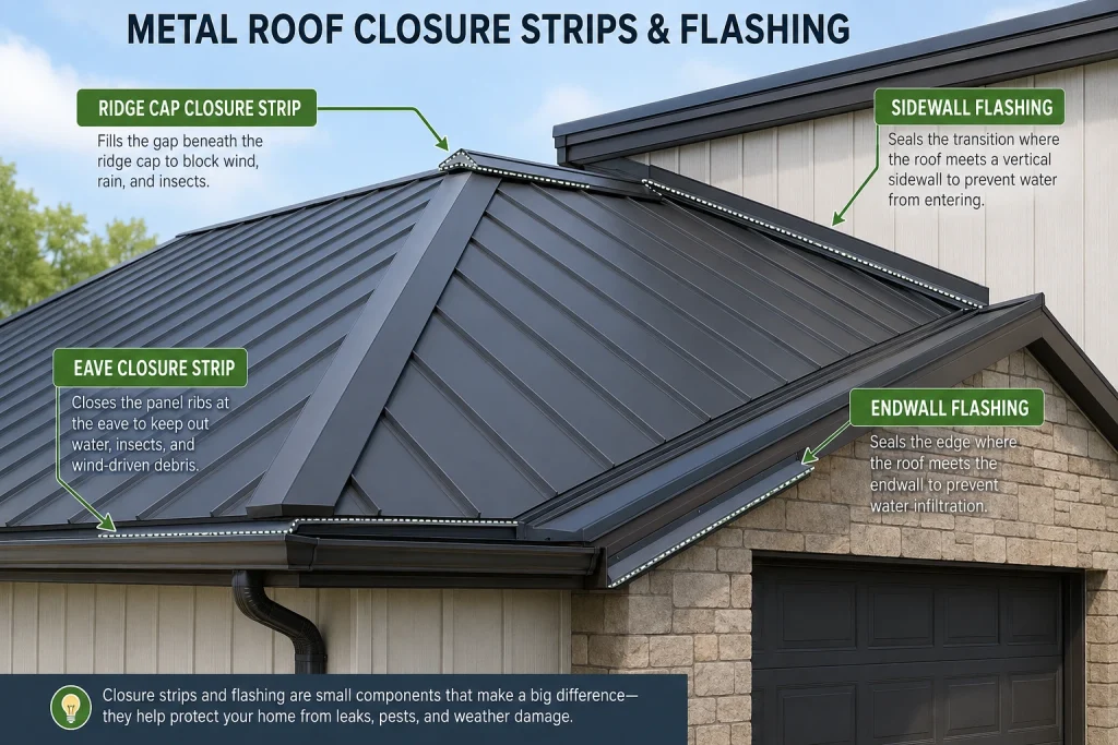 do i need closure strips for metal roofing installation locations