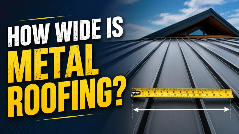 professional installer measuring metal roofing panel width