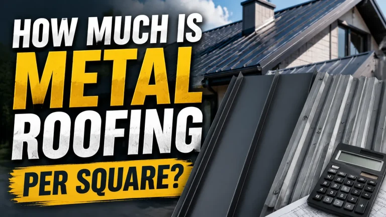 contractor estimating how much is metal roofing per square on a residential roof
