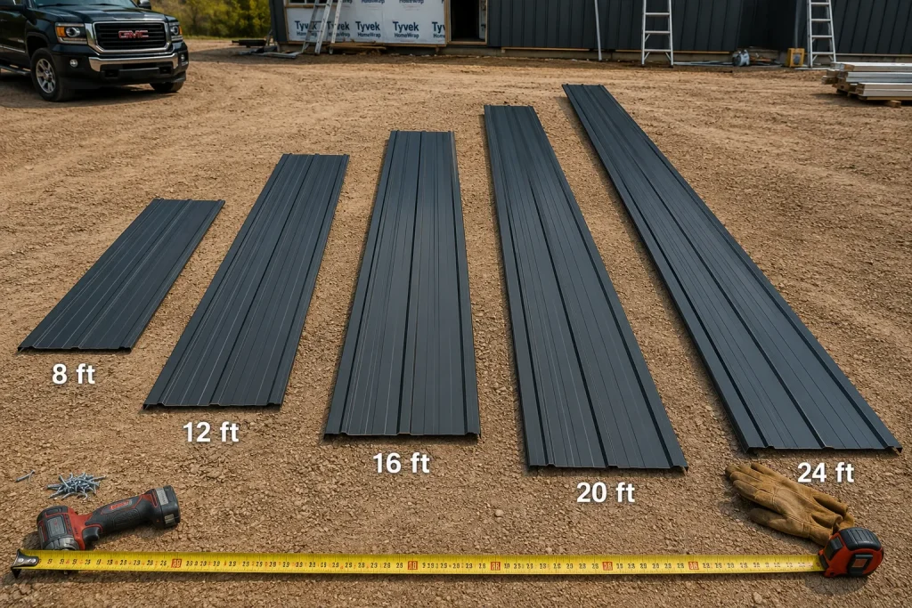 what lengths does metal roofing come in comparison of roofing panels