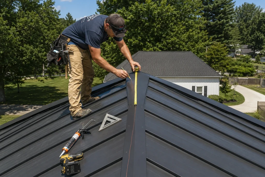 how to install a cupola on a metal roof with correct placement
