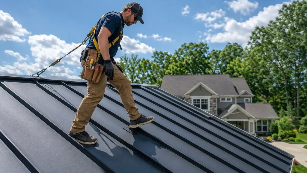 can you walk on a metal roof safely with proper shoes