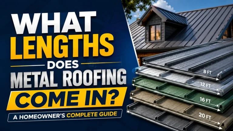 contractor measuring roof for custom metal roofing panel lengths