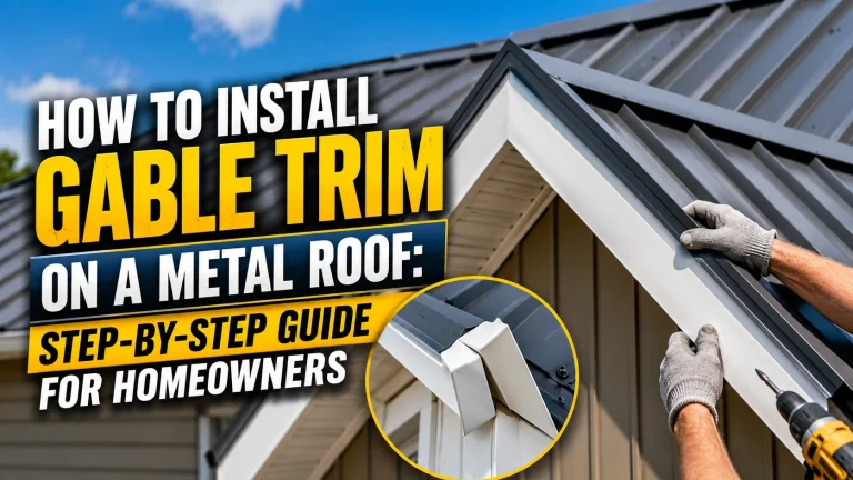how to install gable trim on metal roof edge illustration