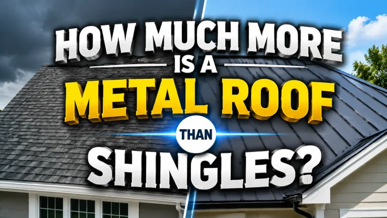 roofing contractor explaining how much more is a metal roof than shingles to a homeowner