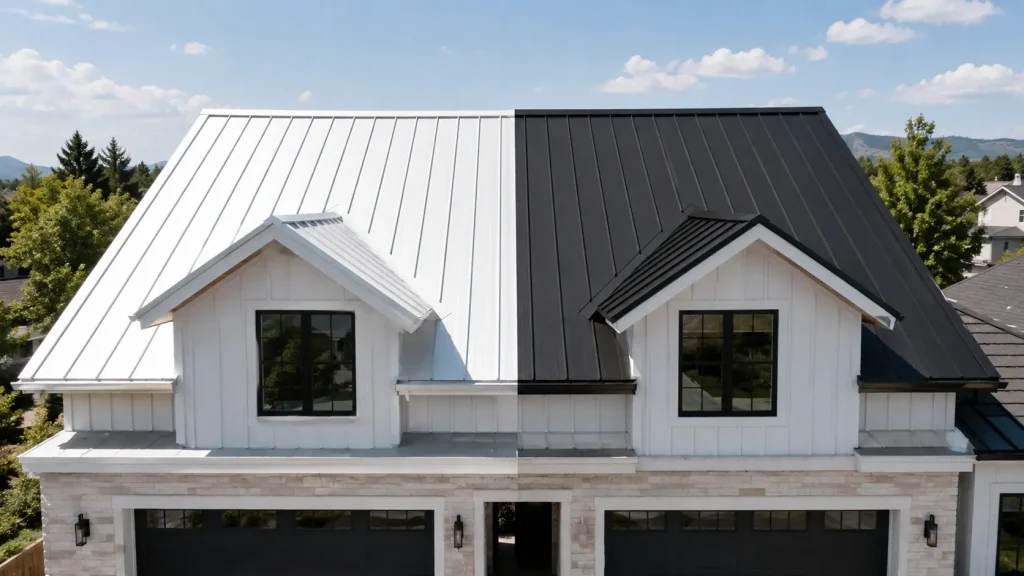  what color metal roof reflects most heat comparison on a suburban home