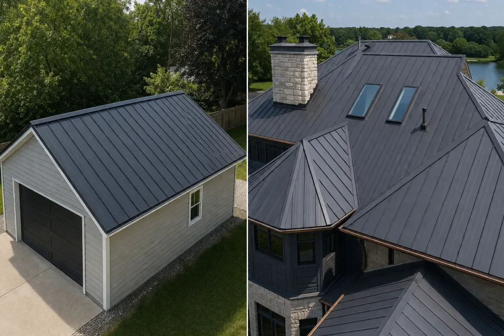 do it yourself metal roofing comparison of simple roof and complex roof