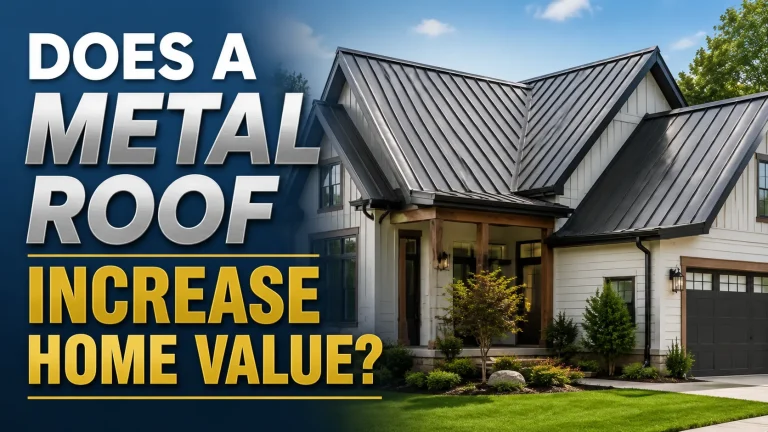 roofing professional inspecting whether a metal roof increases home value