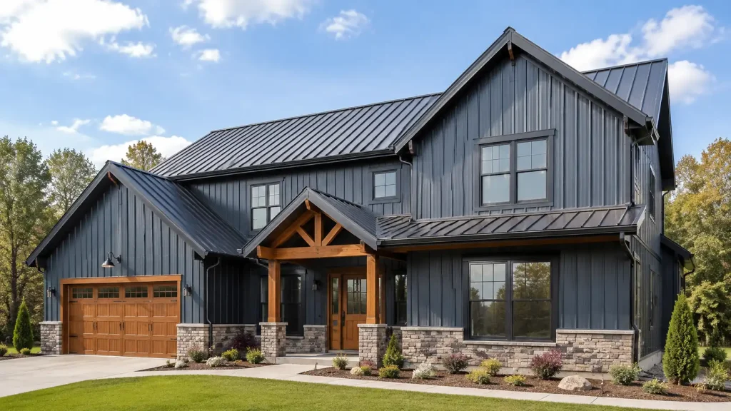 can you use metal roofing as siding on a modern home exterior