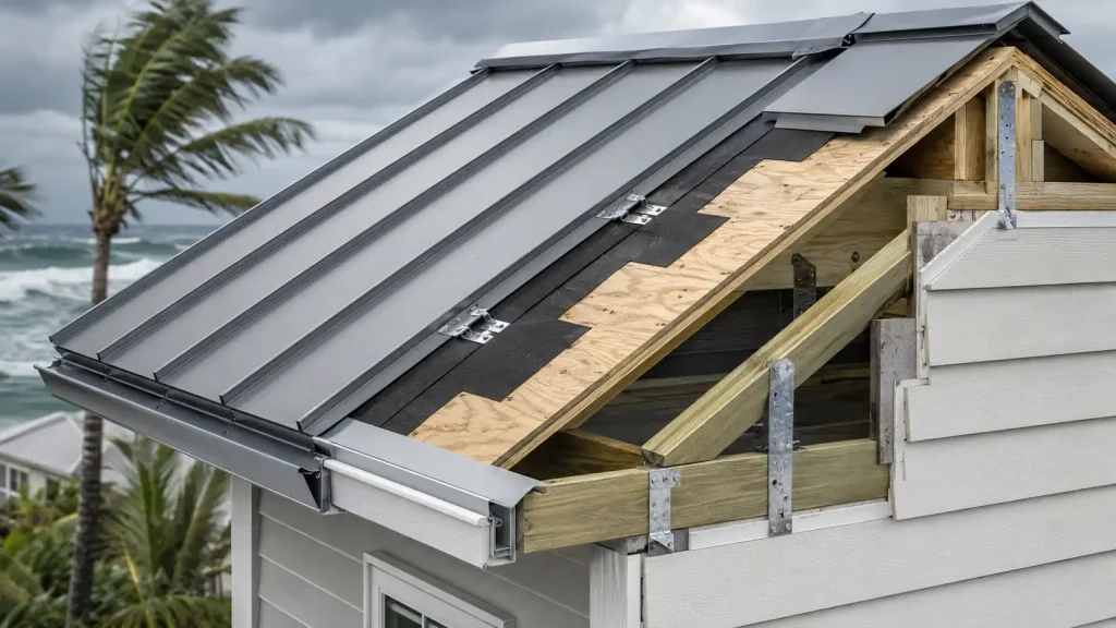 Components that help make metal roofs better for hurricanes