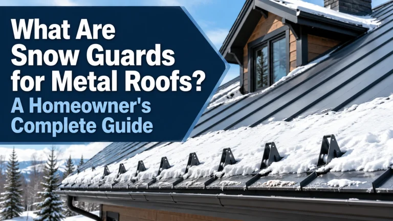 professional installing snow guards on metal roof