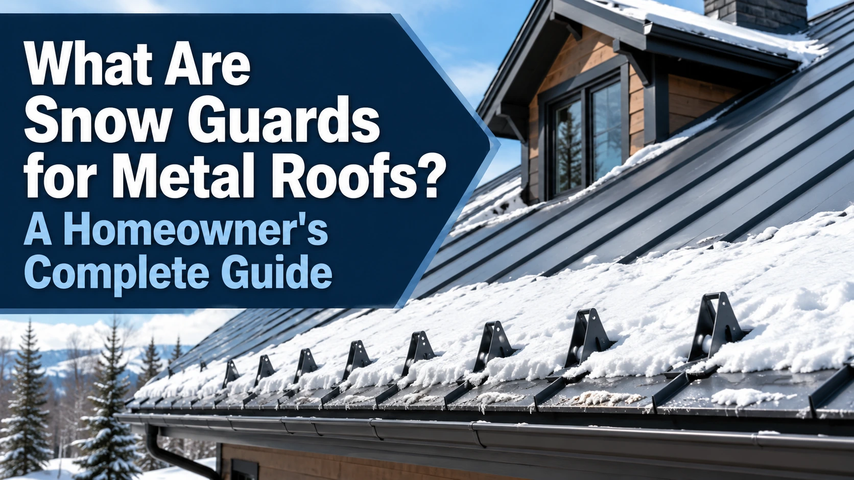 professional installing snow guards on metal roof