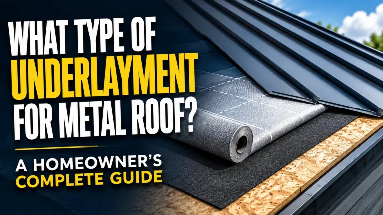 synthetic underlayment installed under metal roof panels