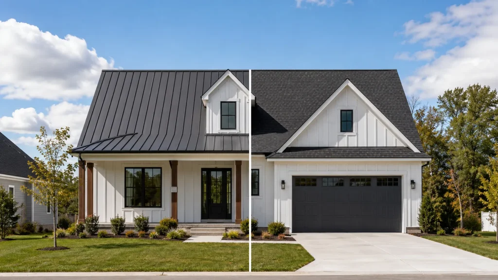 are metal roofs better than shingles comparison on a residential home