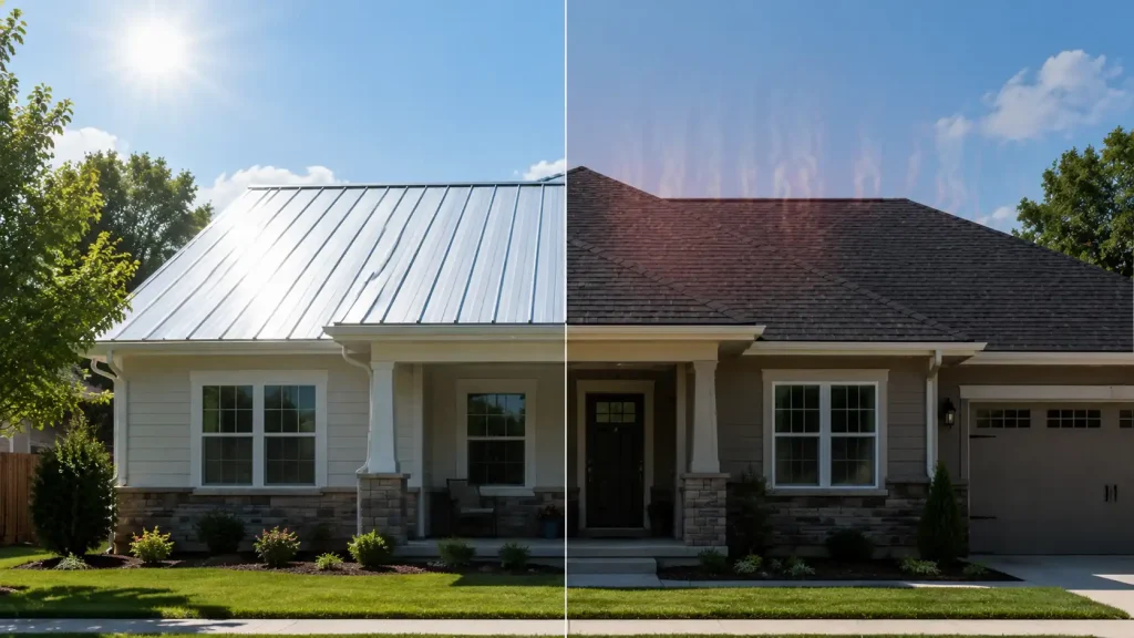 are metal roofs energy efficient comparison metal vs asphalt shingles
