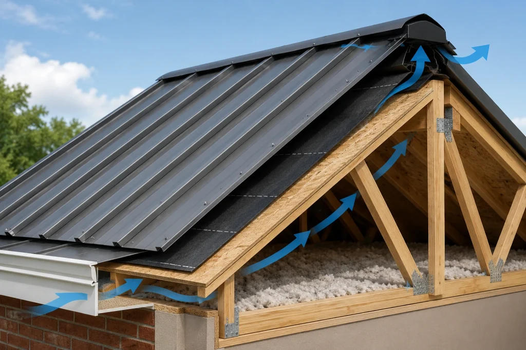 does metal roofing need underlayment roof layer diagram