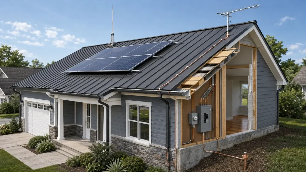 does a metal roof need to be grounded with rooftop solar and lightning protection components