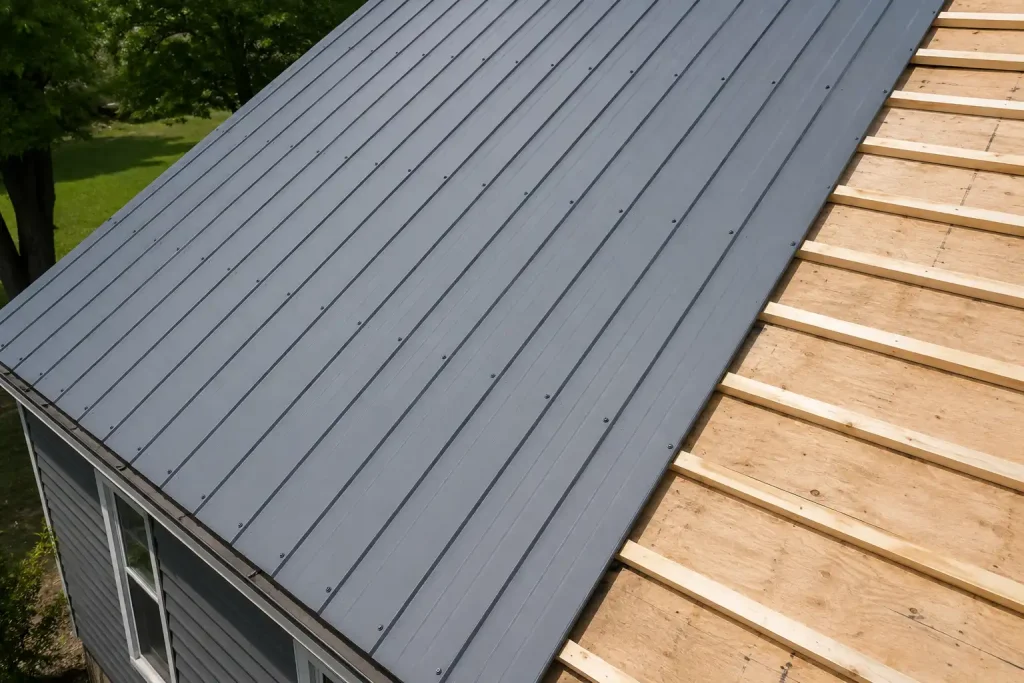 Typical screw pattern showing how many screws for metal roofing panels