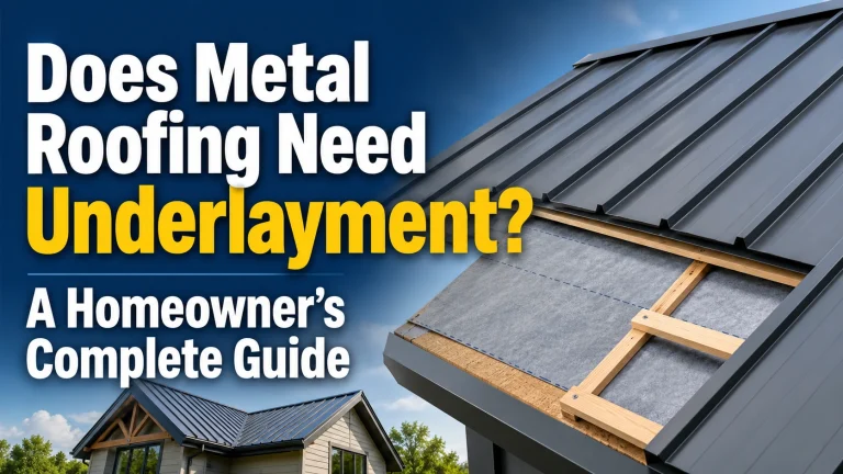 synthetic underlayment installation under metal roofing