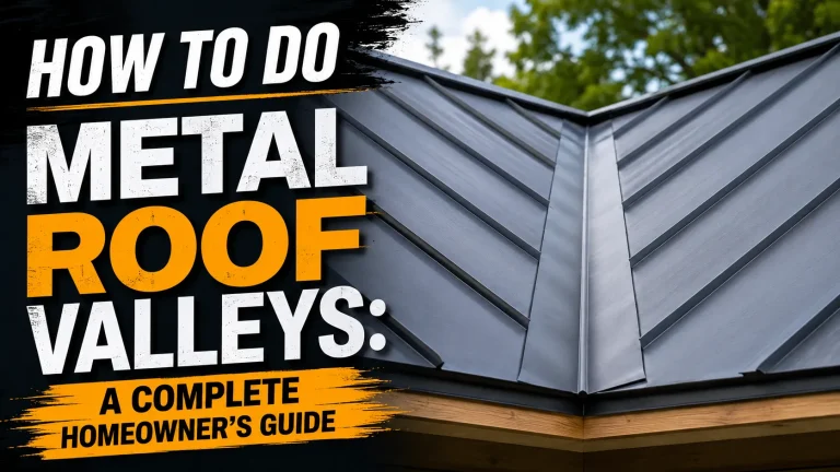 completed open metal roof valley installation