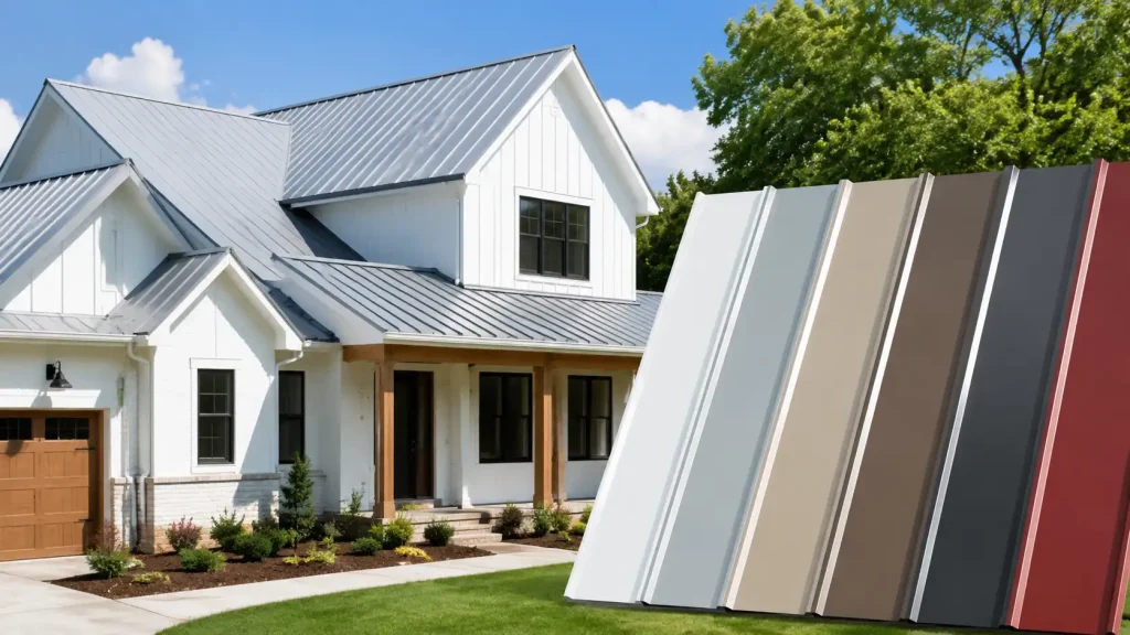 what color metal roof fades the least on a sunny residential home