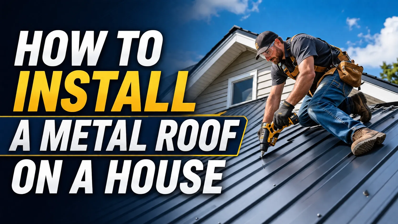 Properly completed how to install a metal roof on a house example