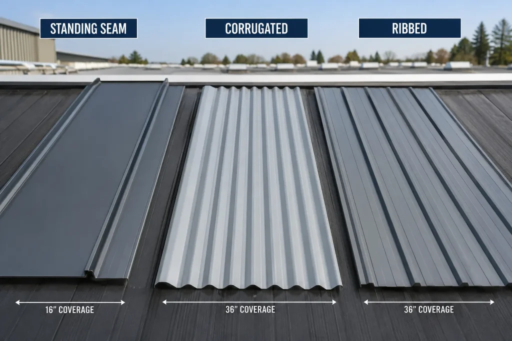 how wide is metal roofing panel width comparison