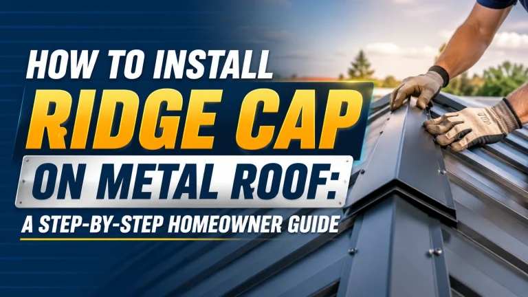 completed metal roof ridge cap installation