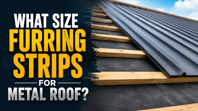 installing metal roof with correctly spaced furring strips
