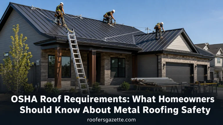 OSHA Roof Requirements What Homeowners Should Know About Metal Roofing Safety