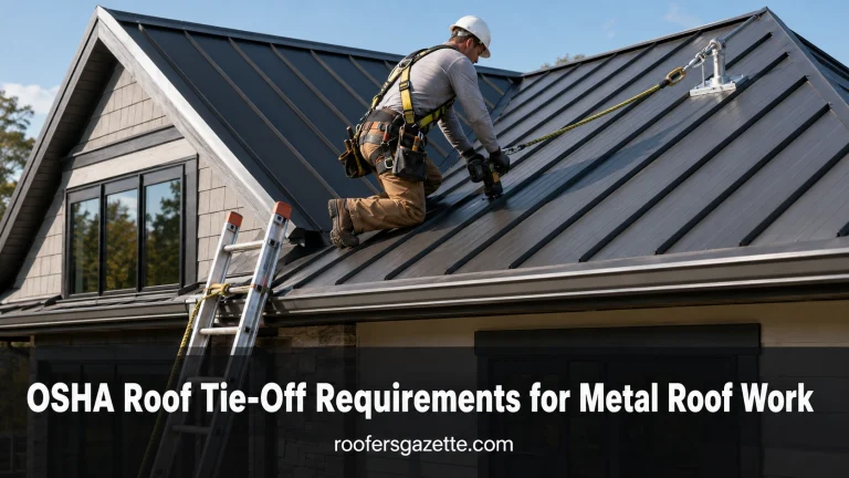 OSHA Roof Tie-Off Requirements for Metal Roof Work