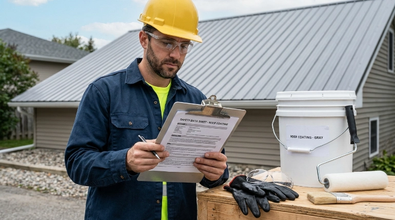 metal roof coating safety data sheet PPE review