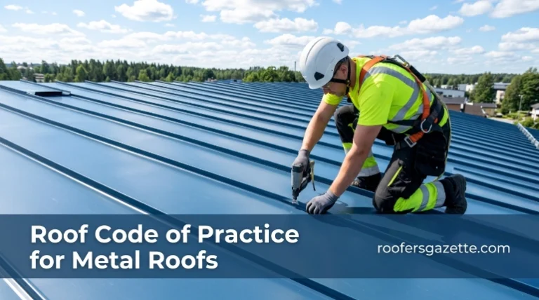roof code of practice for residential metal roof installation