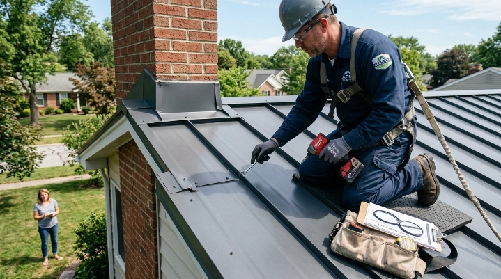 What causes roof leaks in metal roofing systems